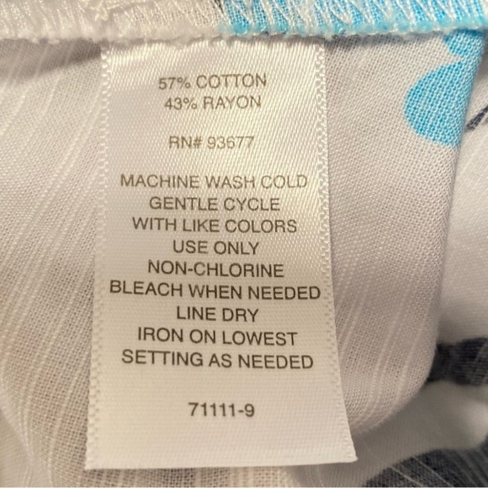 Liz Claiborne Skirt Women’s Size M Long‎ White Blue - Picture 5 of 7
